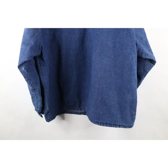 Vtg 60s Adolphe Lafont Mens 46 US Government Blanket Lined Denim Barn Jacket USA